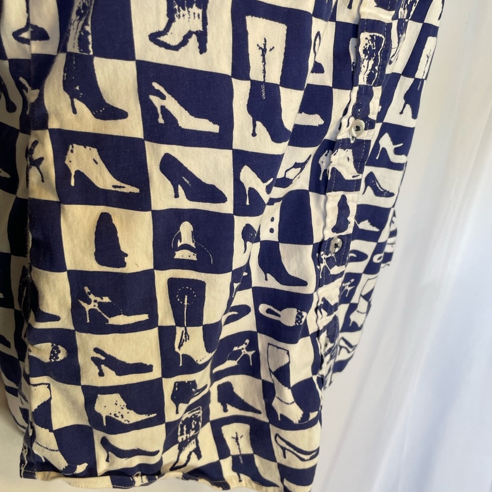 Tizzie Button-Down Tunic Top With Shoe And Boot D… - image 6